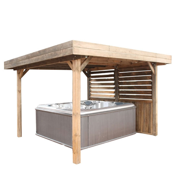 Gazebo Rustic Flat Roof Gazebo Rustic Flat Roof