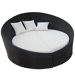 Lounger en resina trenzada Mira