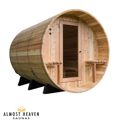 Sauna en Cedro Barrel canopy WESTON 6 personas 180 x 240 cm