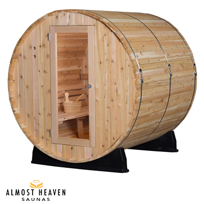 Sauna en Cedro Barrel PINNACLE 4 personas 180 x 180 cm 