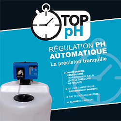 Kit de regulación autómatica de pH con depósito de relleno TOP pH