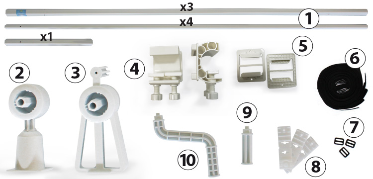 Enrollador de manta para piscina desmontable SOLARIS