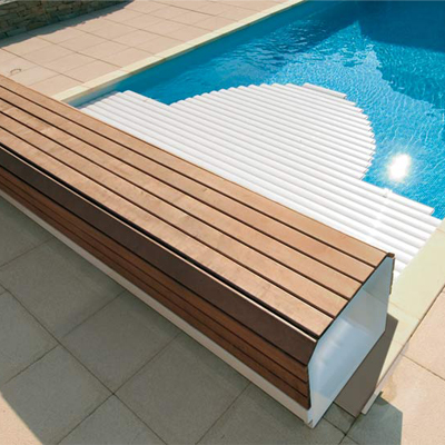 Persiana para piscina ABRIBLUE Banc Classic, con cajón de protección