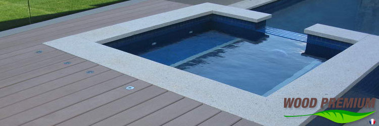 Tarima de madera compuesta WOOD PREMIUM para terrazas y/o playas de piscina 