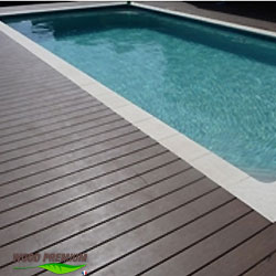 Compuesto de madera y de plástico WOOD PREMIUM para piscinas y terrazas