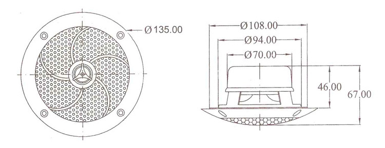 Dimensiones altavoz hammam Dimensiones altavoz hammam