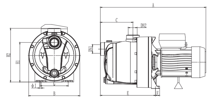 Dimensiones bomba de presion Caliente Boost