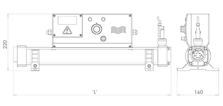 Dimensiones calentador elecro 