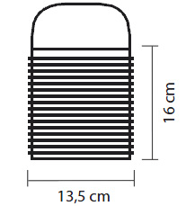 Dimensions lampions led.