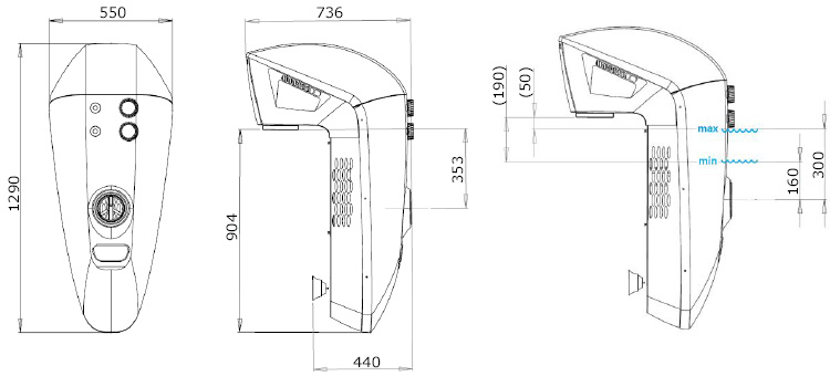 Dimensionoes aquajet 100 