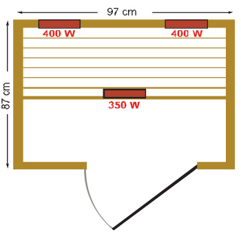 Dimensiones sauna infrarrojo nevada 