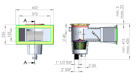 Skimmer hormigon