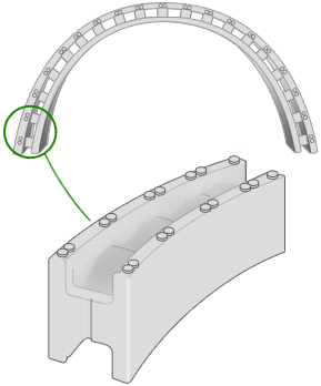 Escalera romana para el kit piscina First Bloc