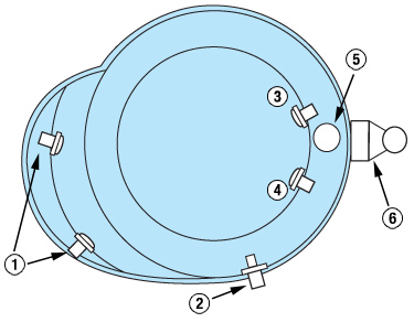 Esquema de instalación del equipamiento de la piscina AMORGOS