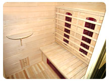 Interior de sauna 