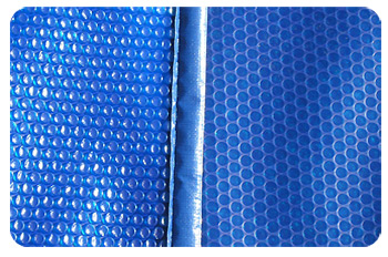 Manta térmica de burbujas Azúl 400 microns con 4 refuerzos Manta térmica de burbujas Azúl 400 microns con 4 refuerzos