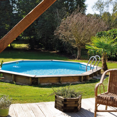 Piscina de madera redonda SUNBAY VIOLETTE