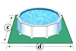Dimensiones piscina redonda Gre ATLANTIS