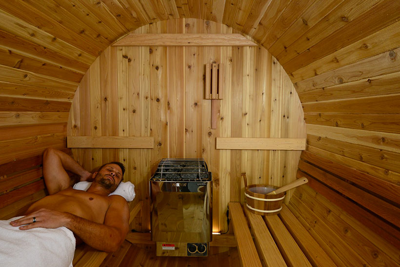 Relajación sauna interior 