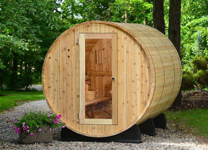 Sauna barrel princeton exterior 