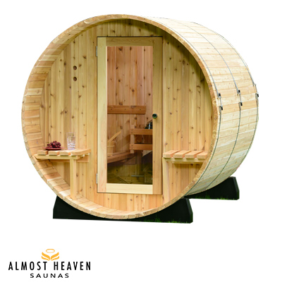 Sauna en Cedro Barrel canopy AUDRA 4 personas 180 x 180 cm