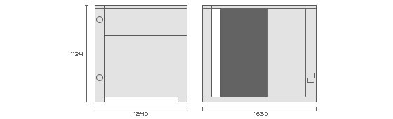 Dimensions de la pompe à chaleur CLIMEXEL