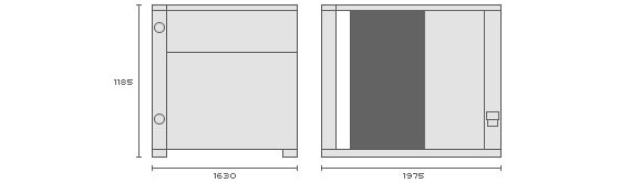 Dimensions de la pompe à chaleur CLIMEXEL 91 kW