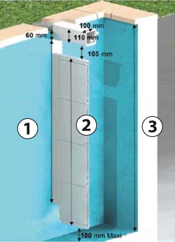 Soporte del tabique de separación para fijar bajo el soporte de la vigueta